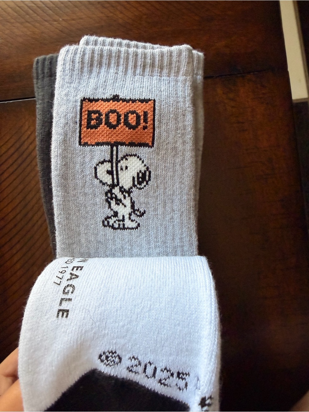 AE NWT 3 Pair Halloween Shop Peanut Crew Socks